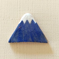 《少し訳あり品・送料無料》陶の箸置き【さんかく富士山(青)】 1枚目の画像