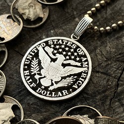 銀貨アメリカウォーキングリバティ] カットコインペンダント コインアクセサリーReDJewelry | rongviettravel.com -  ネックレス