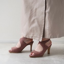 Creema預售★拼接綁帶涼鞋 新色紫粉紅 第1張的照片