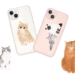 用你最喜歡的貓做的 ♪ *軟* 智能手機殼 iPhone，其他各種型號 第1張的照片