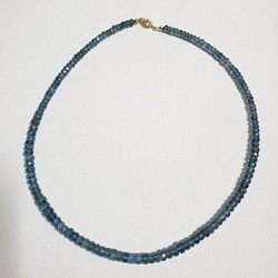 天然石 インディゴブルーカイヤナイト  ネックレス  43㎝ 1枚目の画像