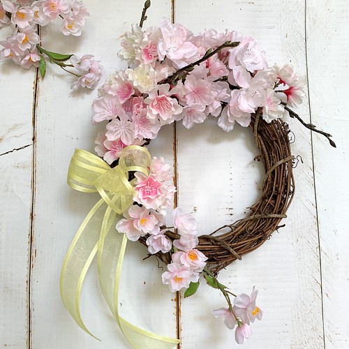 新作】季節を楽しむ 桜リース リース petit ange fleurs 通販｜Creema 