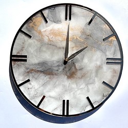 大理石デザイン・インテリア掛け時計・アルコールインクアート 1枚目の画像
