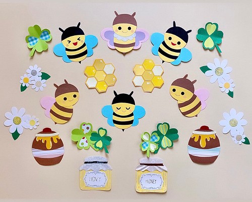 売り切れ❗️折り紙壁面飾り 菜の花&ミツバチ