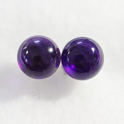 （1 件）紫水晶耳釘 8 毫米（鈦柱） 第1張的照片