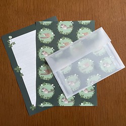 Letter Set シマリスとクローバー（トレーシング封筒） レターセット