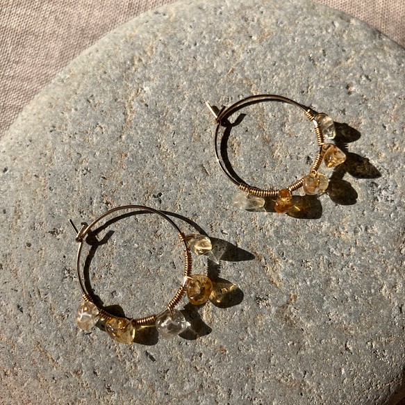 Citrine sale hoop earrings