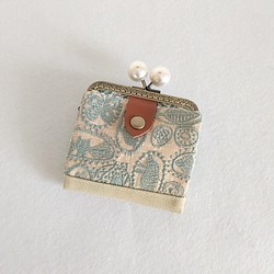 （¥6020）ミナペルホネンjungle reliefシンプルがま口二つ折り財布105センチ縫いつけタイプ
