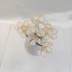 小花のUピン3輪花　～ホワイト～　ディップアート 1枚目の画像