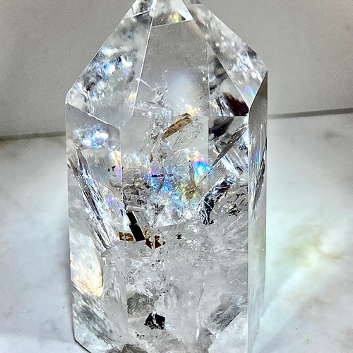 リチア電気石レインボー✨ ヘマタイトイン クォーツ クリスタル 水晶