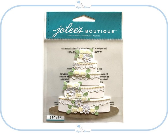 E109 JOLEE'S 3Dシール ウェディングケーキ wedding 結婚式 デザイン 立体的 ステッカー アルバム 1枚目の画像