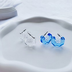 〈Willie〉アクリルフープ/ステンレスピアス 1枚目の画像