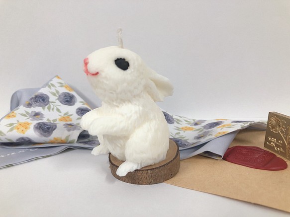 兔子蠟燭 兔蠟燭 兔子造型蠟燭 小白兔蠟燭 兔子 站立兔 小白兔 第1張的照片