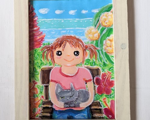 ２セット以上購入で、おまけ１本 絵画。壁掛け絵原画手描き【楽しい