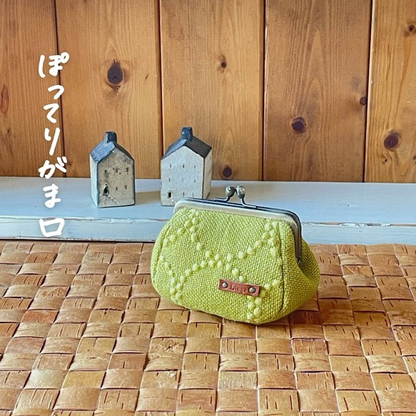 【SOLD】ミナペルホネン　ハンドメイド　がま口　ポーチ