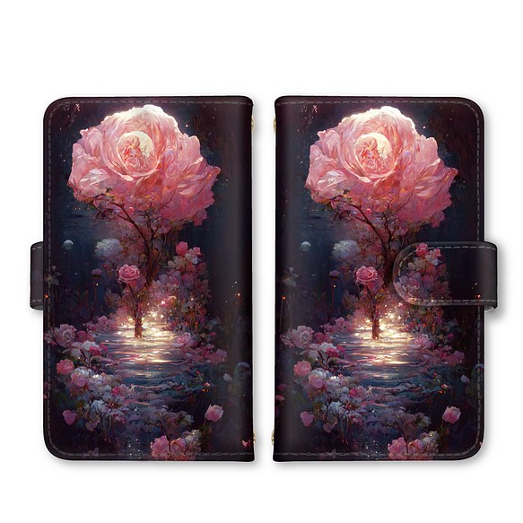 Galaxy S22 Note20 A23 A53 A52 S21 スマホケース 携帯ケース バラ ローズ 幻想的 薔薇 1枚目の画像