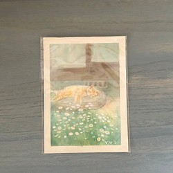 よく寝る子　ポストカード　（原画） 1枚目の画像