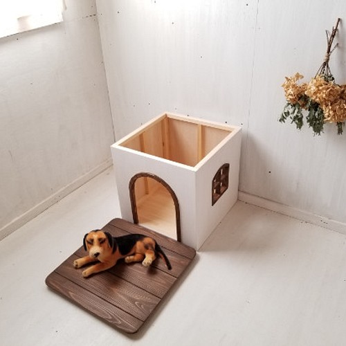 かわいい犬小屋 ドッグハウス キャットハウス 猫小屋 猫ハウス 室内 小型犬 オーダー可 自然塗料 ナチュラル シンプル ハウス 小屋 おままごと うらら 通販 Creema クリーマ ハンドメイド 手作り クラフト作品の販売サイト