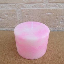 春色のマーブルキャンドル ピラータイプ fluorescent pink 1枚目の画像