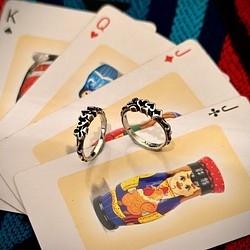 【圖騰系列】撲克poker 925純銀 戒指 【情人節禮盒】 第1張的照片