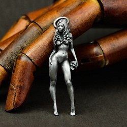 魔女の巫女 925 シルバー ペンダント ネックレス - 裸の魔女 - セクシーで魅惑的な個性のペンダント ネックレス 1枚目の画像