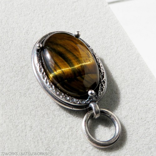 タイガーアイ ブローチ / Tiger Eye Brooch ブローチ NATSU WORKS 通販