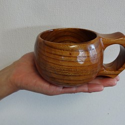 古欅の一木彫りコーヒーカップ 1枚目の画像
