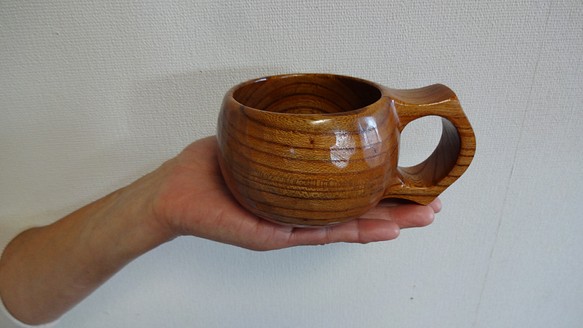 古欅の一木彫りコーヒーカップ 1枚目の画像