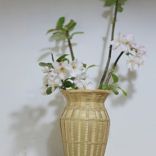 長さは図にあります竹編み花瓶