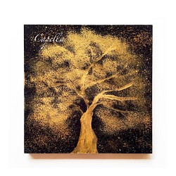 【黄金の木】絵画 原画 ✨ キラキラ アクリル画 1枚目の画像