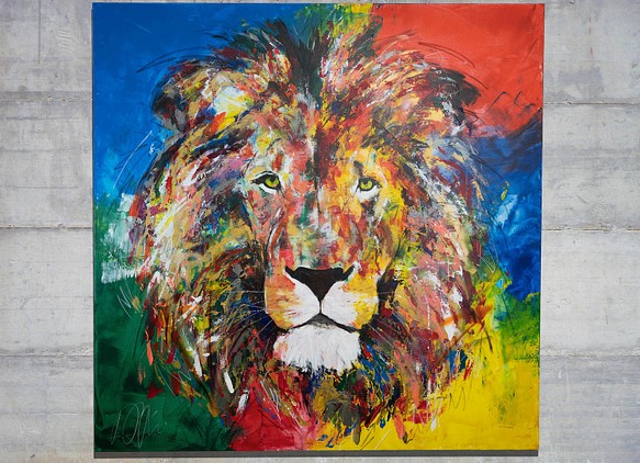 Title "LION" contemporary paint 第1張的照片