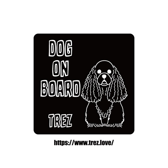 全8色 名前入り DOG ON BOARD アメリカン コッカー スパニエル ライン