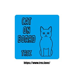 全8色 名前入り CAT ON BOARD アメリカンショートヘア ラインアート マグネット 1枚目の画像