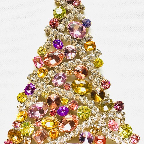 チェコガラス ビンテージ クリスマスツリー ヴィンテージ チェコ ラインストーン その他アクセサリー CzechXmasTree  通販｜Creema(クリーマ) 15701567