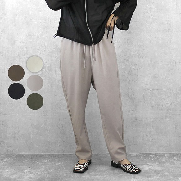 Etranze ꕤ天然麻和柔軟的人造絲和棉休閒褲麻麻春夏 et772110 第1張的照片