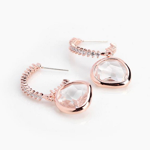 送料無料14kgf 宝石質AAA Garnet Circle stud pierced earring ピアス