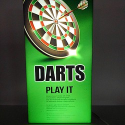 【Lサイズ】ダーツ BAR ゲーム DARTS プレイヤー サイン ランプ 看板 置物 雑貨 ライトBOX 電飾看板 1枚目の画像