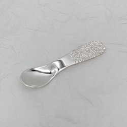 銀製 アイスクリームスプーン　結晶模様 1枚目の画像