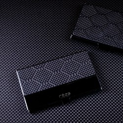 炭素繊維名刺ケース ハニカム パターン &amp; グラファイト ブラック メタル ステンレス スチール 1枚目の画像