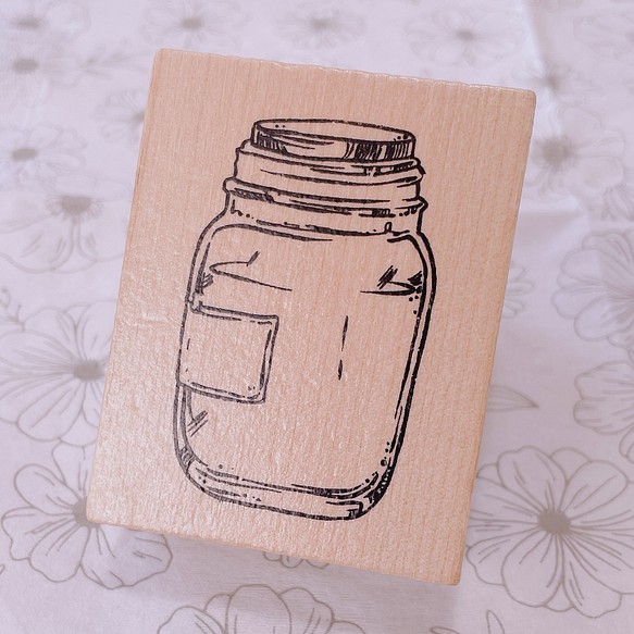 【送料無料】★New★木製スタンプ　レトロ　アンティーク　ビンテージ　小瓶 1枚目の画像
