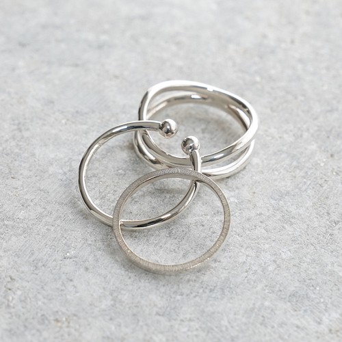 Outfit SET】3 Simple Silver RINGs / SV925 ≪送料無料≫ 指輪