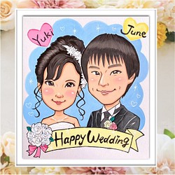 似顔絵 wedding」 のおすすめ人気通販 検索結果｜Creema(クリーマ