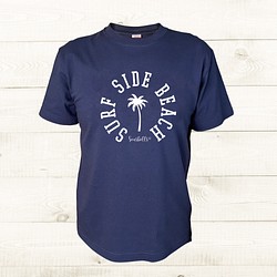 ハワイアンデザインTシャツ ヤシの木のイラスト ノースショア ハワイ 半袖カットソー 西海岸スタイル カリフォルニア 1枚目の画像