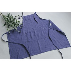 リネンエプロン【Standard apron】 Blue purple 1枚目の画像