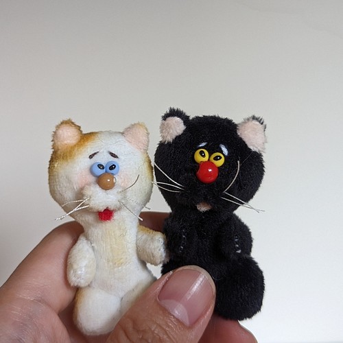 即売会】ネコ 赤ちゃん 手作り テディベア ぬいぐるみ 人形