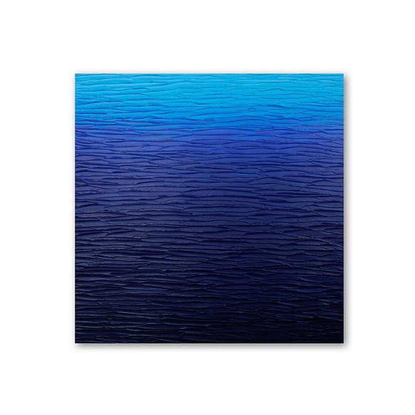 [Mukayu (M-#46)] 現代藝術繪畫海藝術面板藍色紋理藝術 第1張的照片
