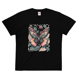 カラフル蝶々 コットンTシャツ：送料無料 1枚目の画像