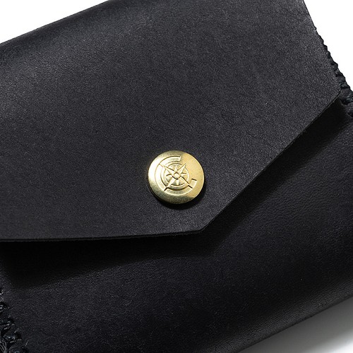 二つ折り財布[ブラック]/Half Wallet[BLACK] 雑貨 ギフト レザー 二