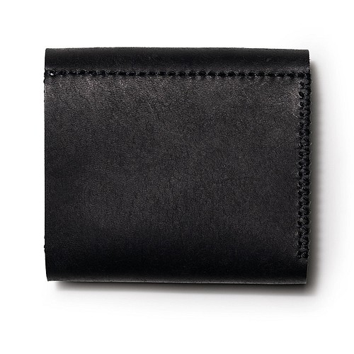 二つ折り財布[ブラック]/Half Wallet[BLACK] 雑貨 ギフト レザー 二