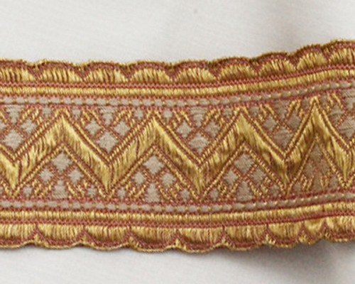 フランス製 アンティーク 金糸刺繍シルクブレード（No.967） リボン